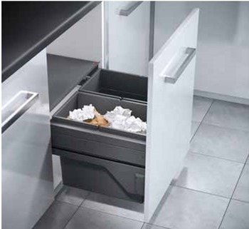 Four compartment waste bin, Hailo Cargo