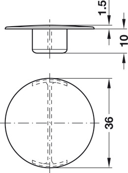 Cover cap, Confirmat, connector with pressure plate