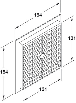 ventilation trims, Plastic, with louvres