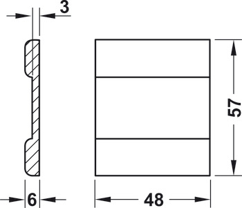 Panel connector, Häfele Keku