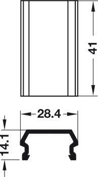 Gap profile securing clip, Häfele Keku