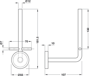 Spare toilet roll holder