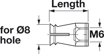 Spreading sleeve, M6, brass