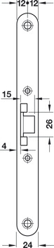 Mortise lock, for escape routes and panic areas, 1759, profile cylinder, BMH