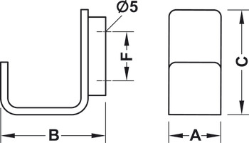 Wardrobe hook, Stainless steel