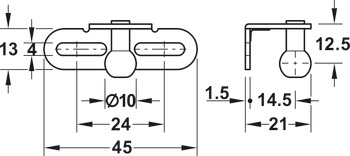 Gas-filled strut, for wooden flaps or flaps with aluminium frame