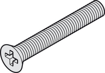 Threaded screw, Countersunk head, cross slot, PH, DIN 965, zinc plated