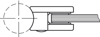Glass holder, model 27, bar railing system