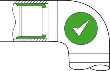 Curved end cap, for plug fitting, bar railing system