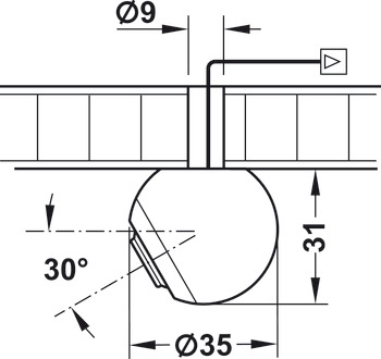 Surface mounted light, Häfele Loox LED 4015 350 mA