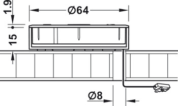 Inductive charging station, ESC 2002, recess mounting/surface mounting