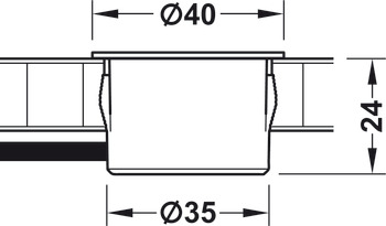 USB charging station, Häfele Loox ESC 2001 modular, 12 V