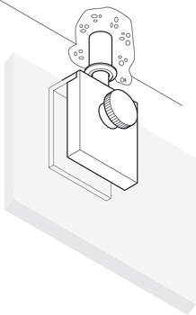 Slide-on door bolt, Startec, for hinged doors