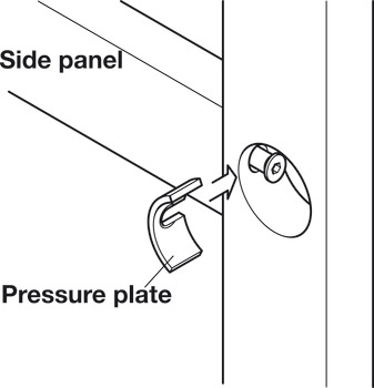 Cover cap, Confirmat, connector with pressure plate