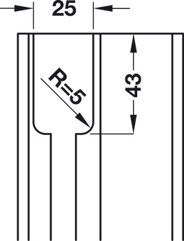 Sliding door fitting, HAWA Porta 100 GW/GWF, set