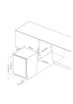 Built-in dishwasher, fully integrated, for cabinet width: 600 mm, XXL, 16 standard place settings, connected appliance door