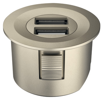 USB charging station, Häfele Loox ESC 2001 modular, 12 V