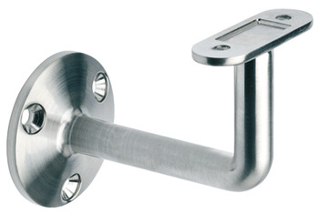 Handrail bracket, with flat support, bar railing system