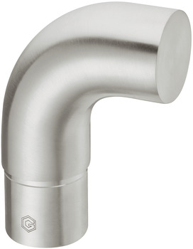 Curved end cap, for plug fitting, bar railing system