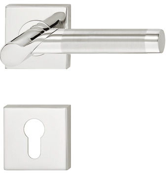 Door handle set, Stainless steel, Startec, model LDH 2195 Bicolor