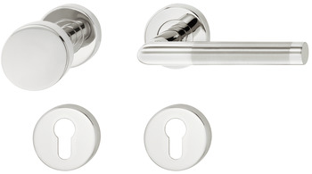 Door handle set, Stainless steel, Startec, model LDH 2171 Bicolor