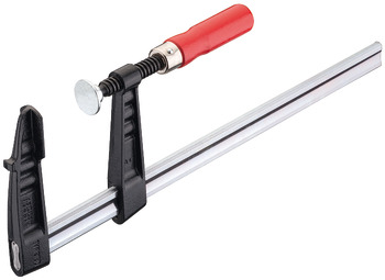 Screw-clamp, Bessey TG with protective caps/TGK without protective caps, malleable cast iron, wooden handle