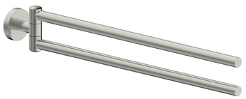 Towel rail, With 2 arms, for screw fixing