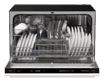 Built-in dishwasher, fully integrated, for cabinet width: 600 mm, internal cabinet height: 450 mm, 6 standard place settings
