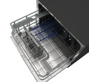 Built-in dishwasher, fully integrated, for cabinet width: 600 mm, internal cabinet height: 450 mm, 6 standard place settings