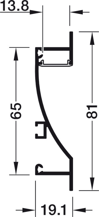 Lot 10 - Profil en ALUMINIUM pour ruban LED Bouchons PVC transparent - 1M x  15mm x 6mm - Digilamp